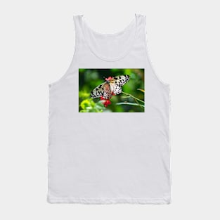 ali black on white butterfly Tank Top